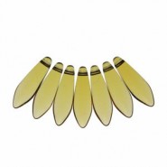 Czech Glass Daggers beads 5x16mm Topaz 10060